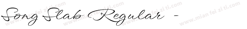 Song Slab Regular字体字体转换